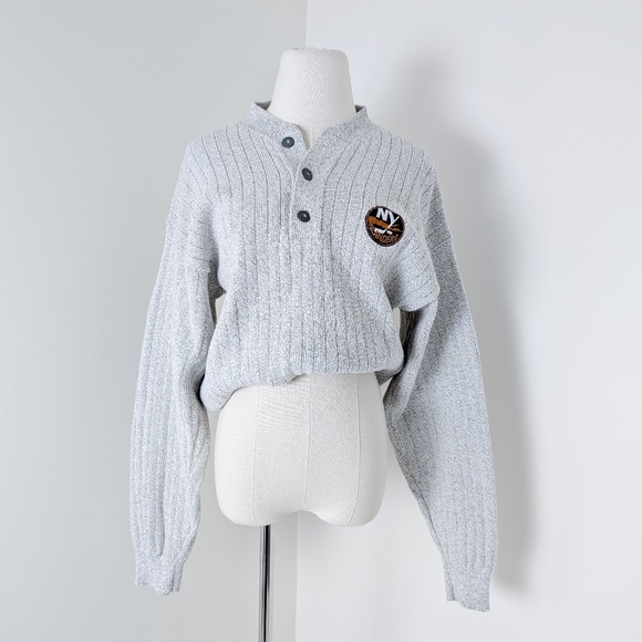 90’s NY Yankees Vintage Pullover Henley Stanley Cup Polo Long Sleeve New York - Picture 6 of 12